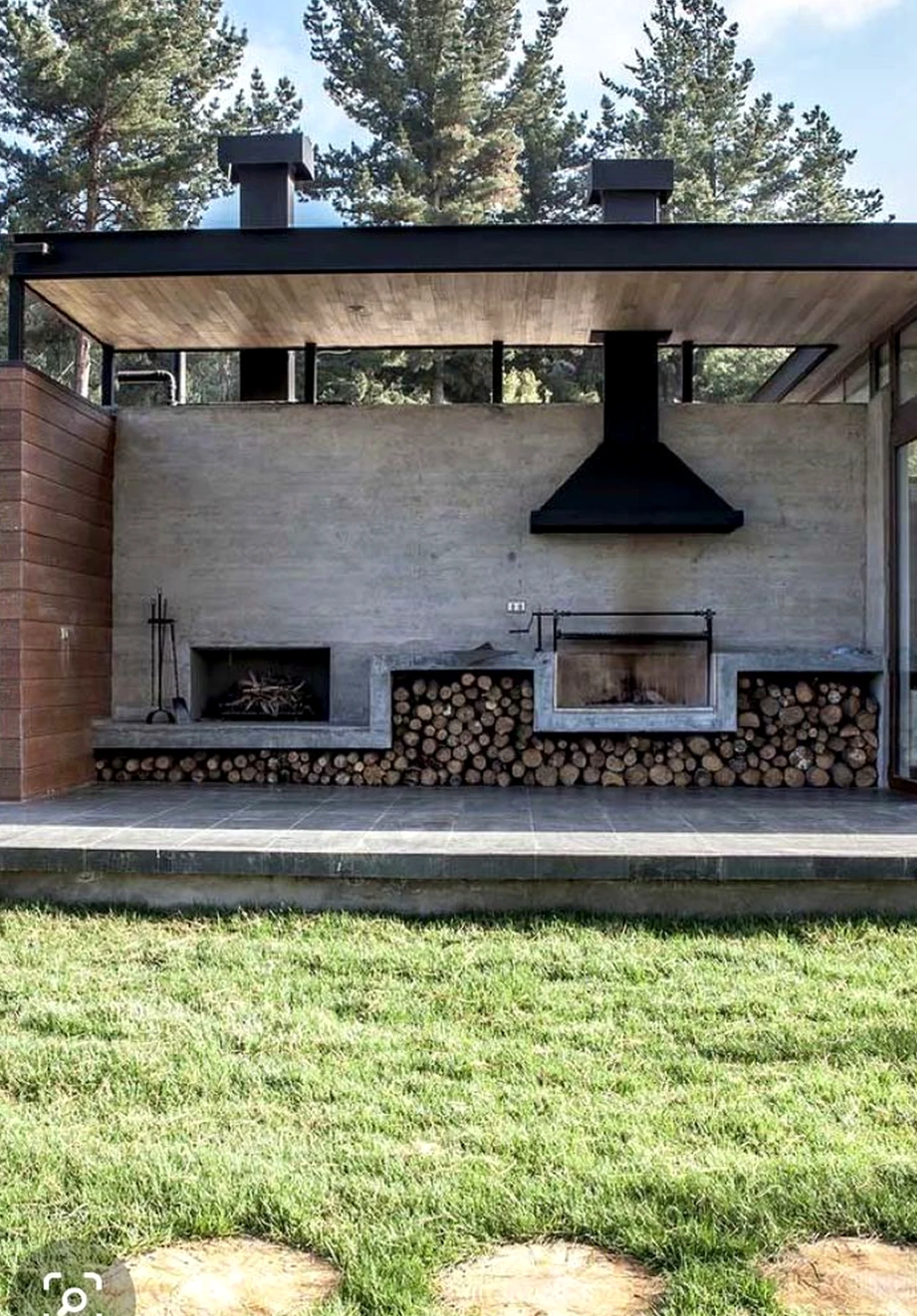 Balanced courtyard view frames the setting with personality, making the scene feel clear and inviting.