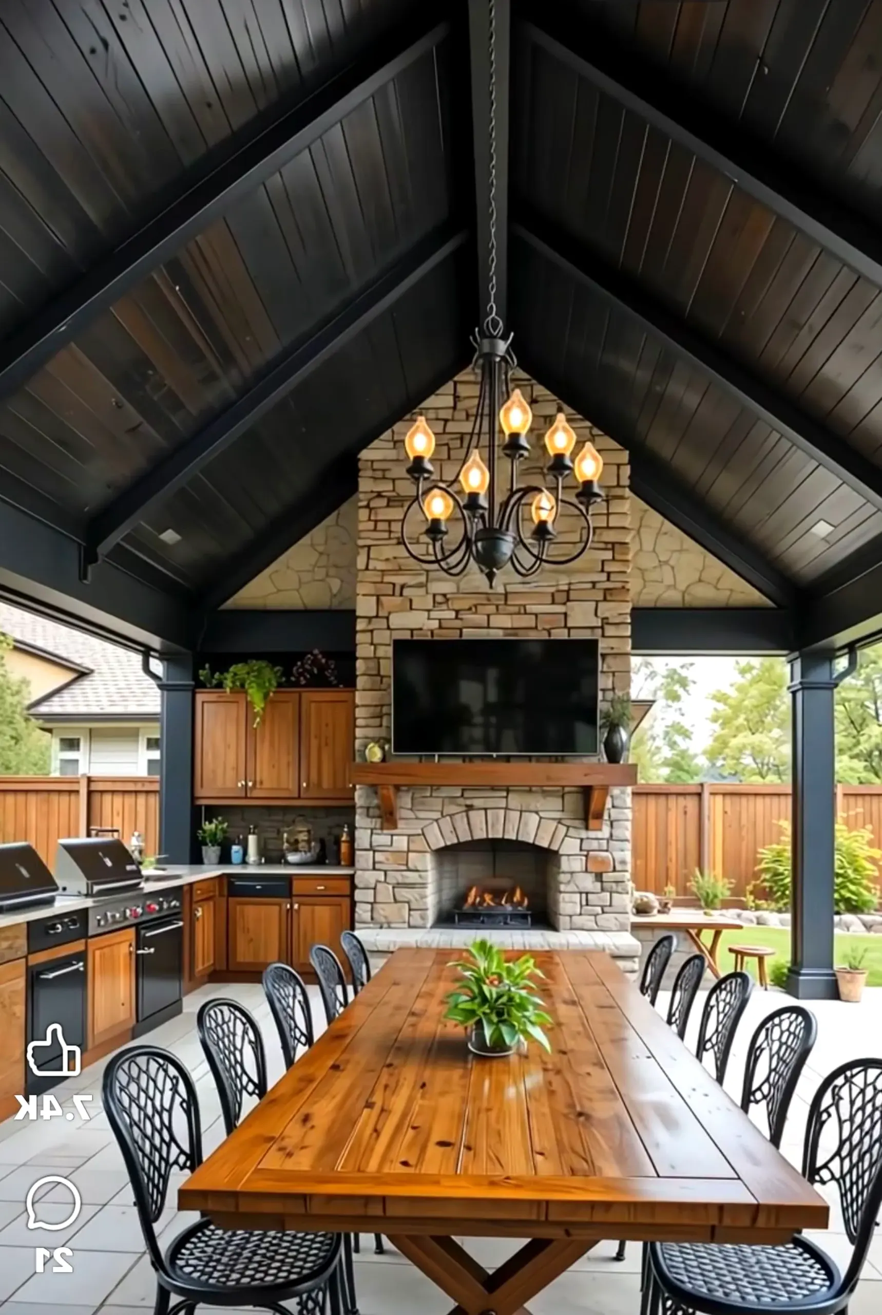Earthy wall niche adds depth across the garden edge, giving the decor a finish that feels fresh and intentional.