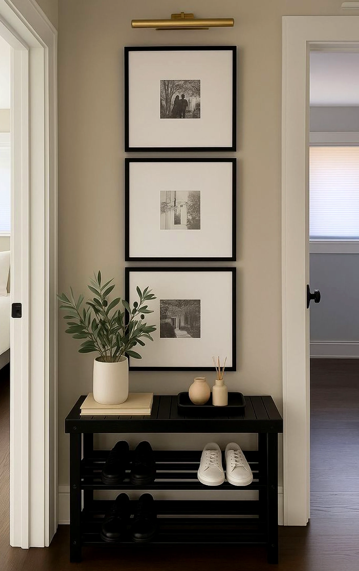 Refined sunlit room gives the wall more ease, so the whole view feels fresh and intentional.