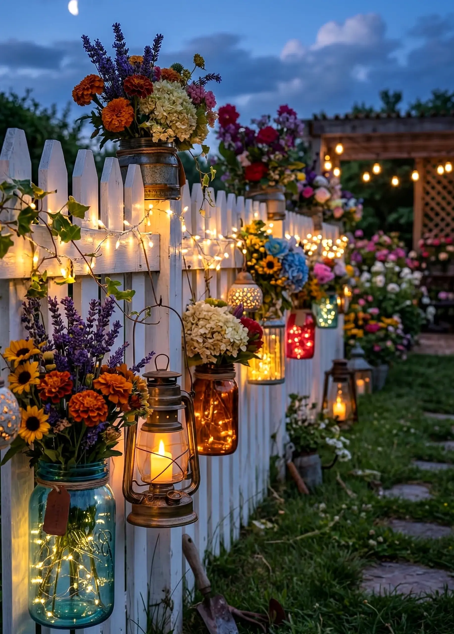 Earthy garden border adds comfort across the garden edge, giving the decor a finish that feels open and lived-in.