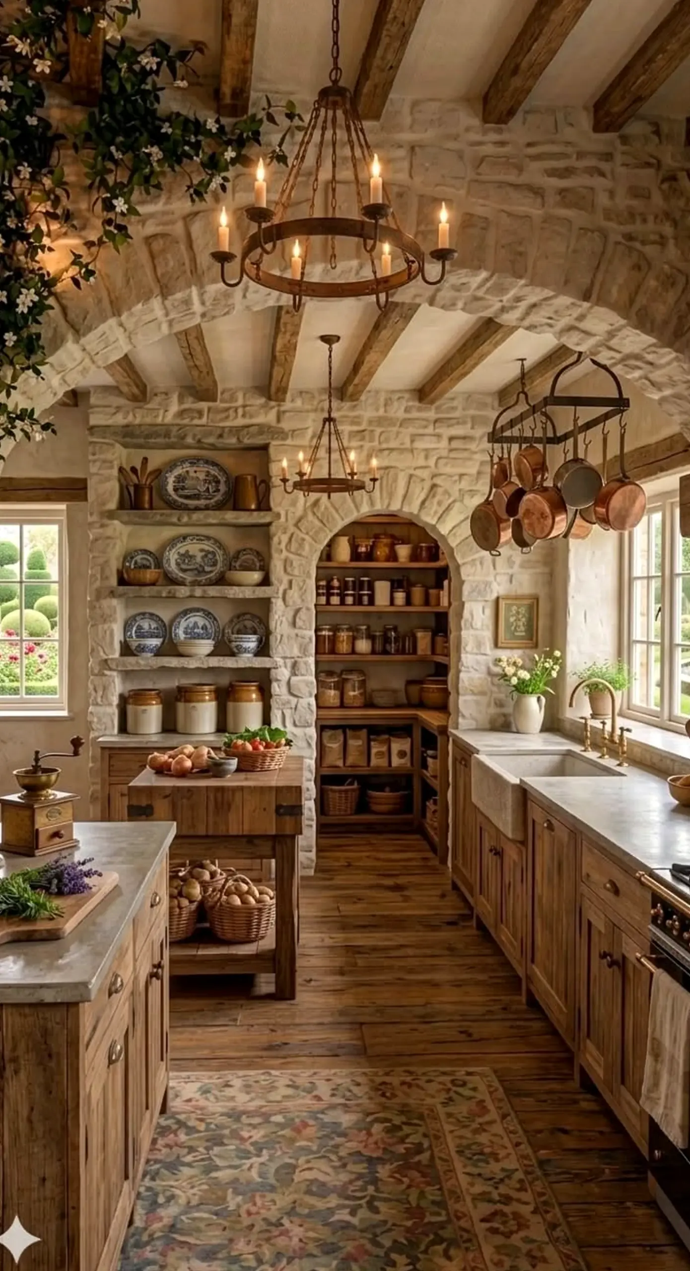 Earthy window seat adds detail across the garden edge, giving the decor a finish that feels bright but not busy.