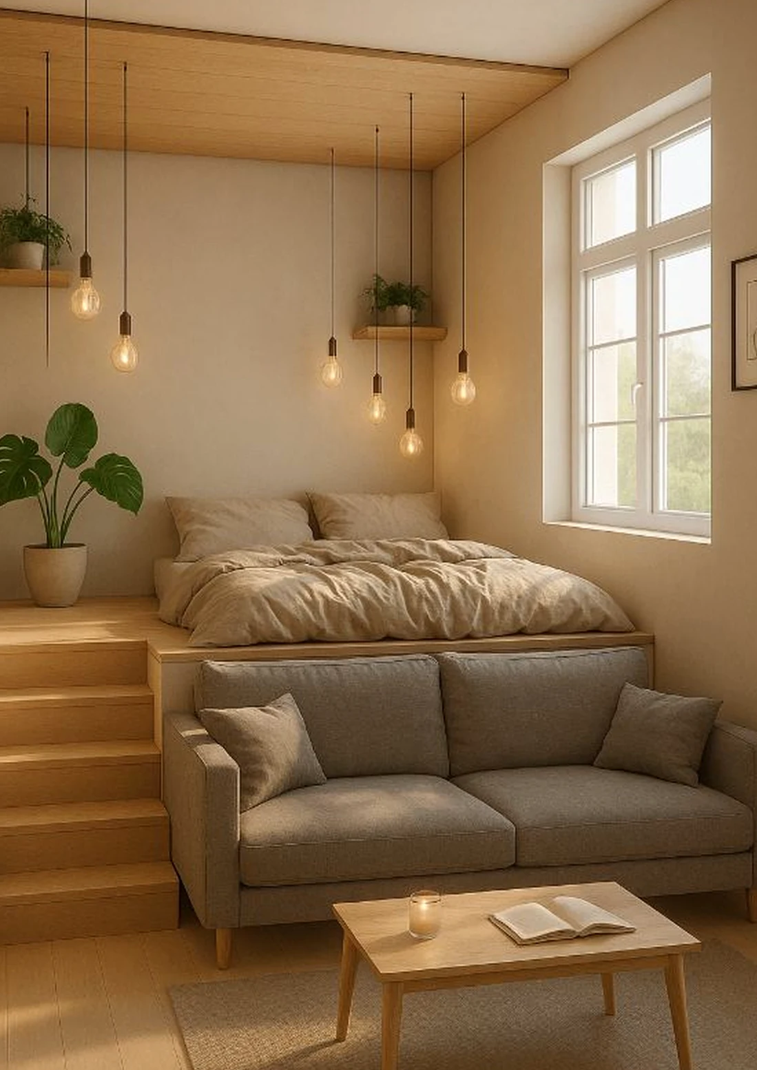 Cozy terrace table adds a clear layer of movement, helping the room feel clear and inviting.