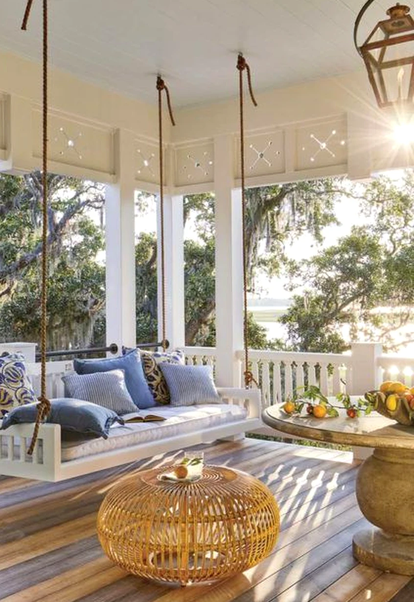 Graceful tile detail brings focus to the outdoor space, creating a mood that feels warm without clutter.