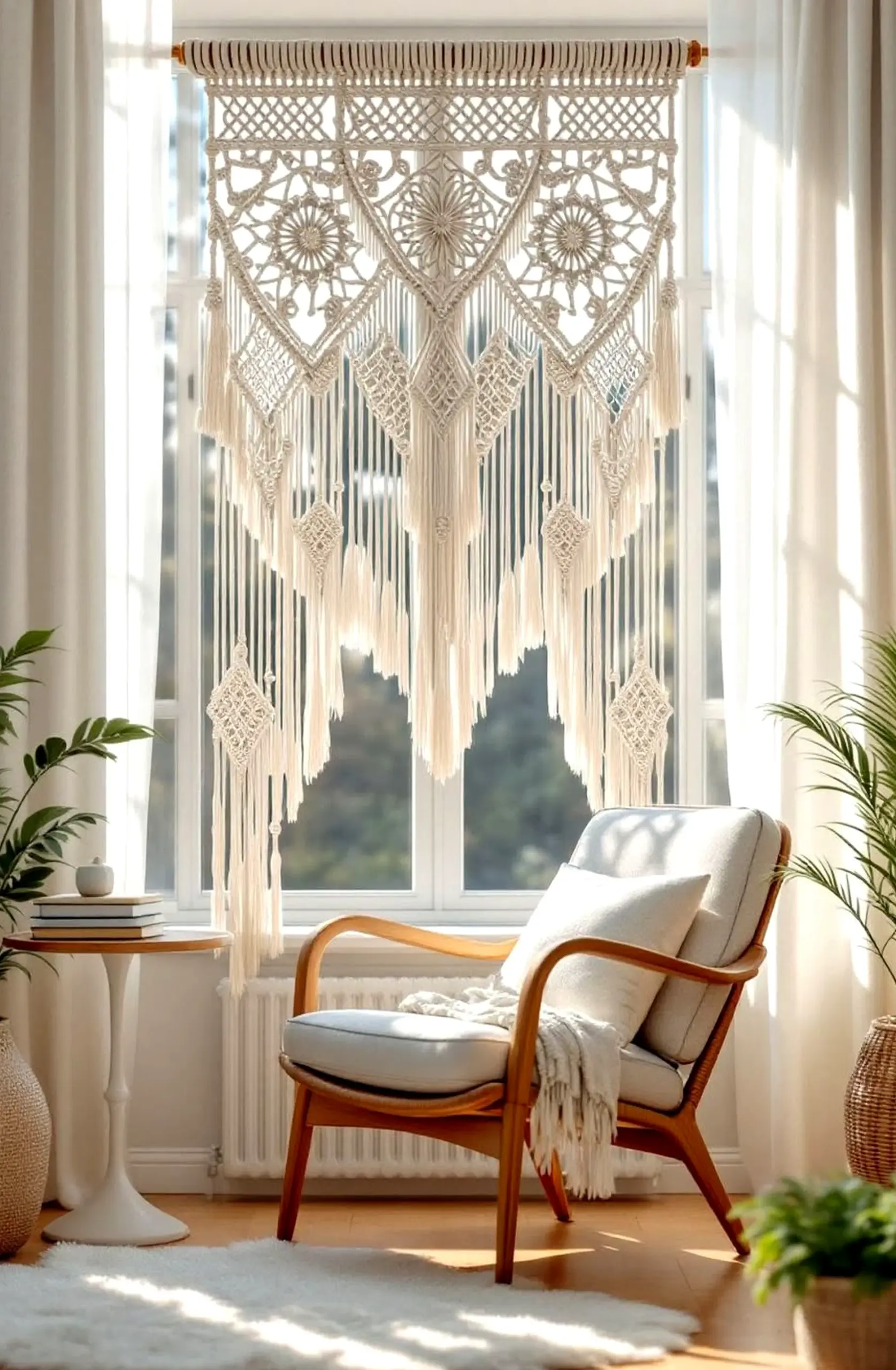 Leafy dining setup anchors the view with balance, giving the view a mood that feels soft at the edges.