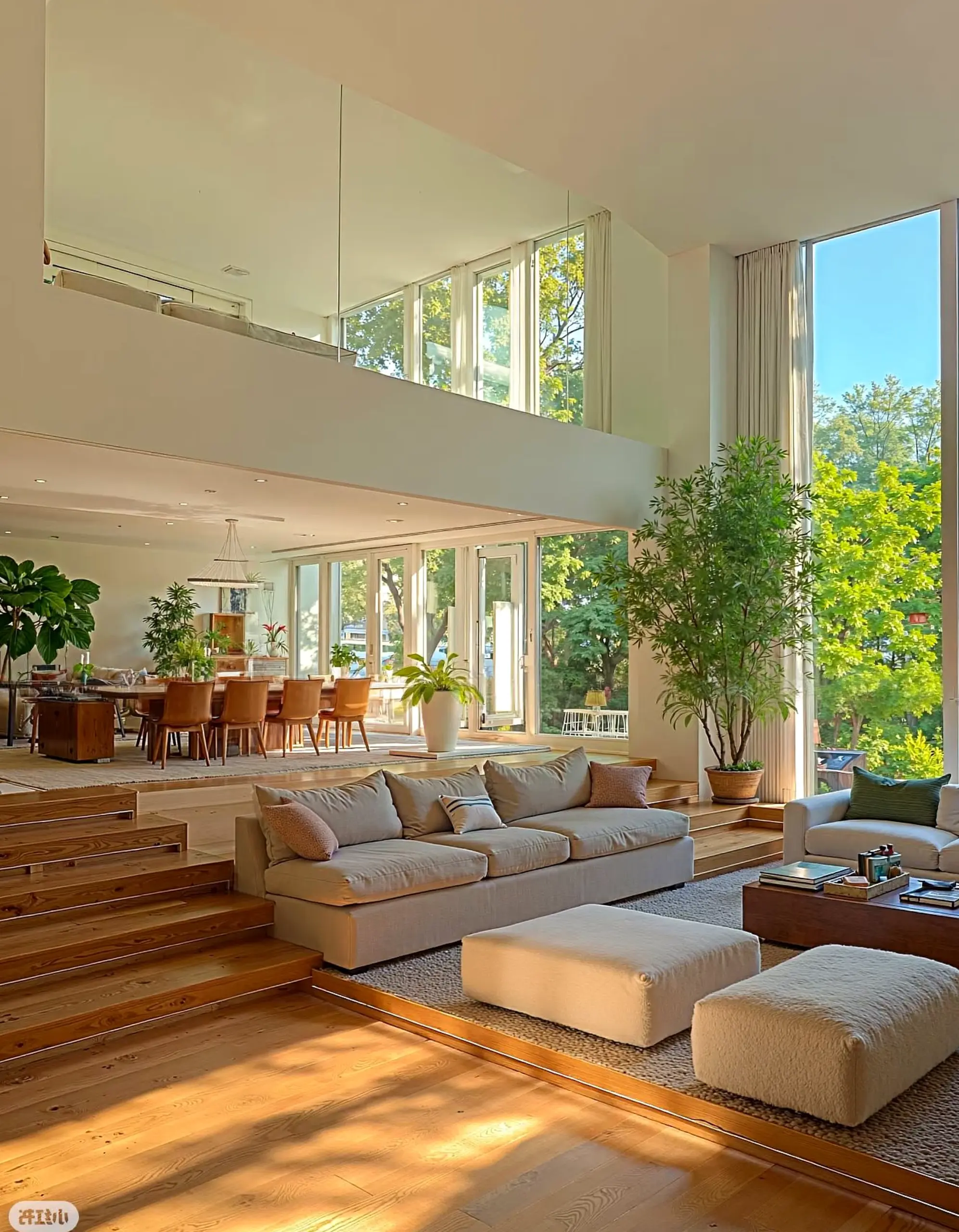 Compact outdoor lounge draws attention to warmth while the setting stays simple yet expressive.