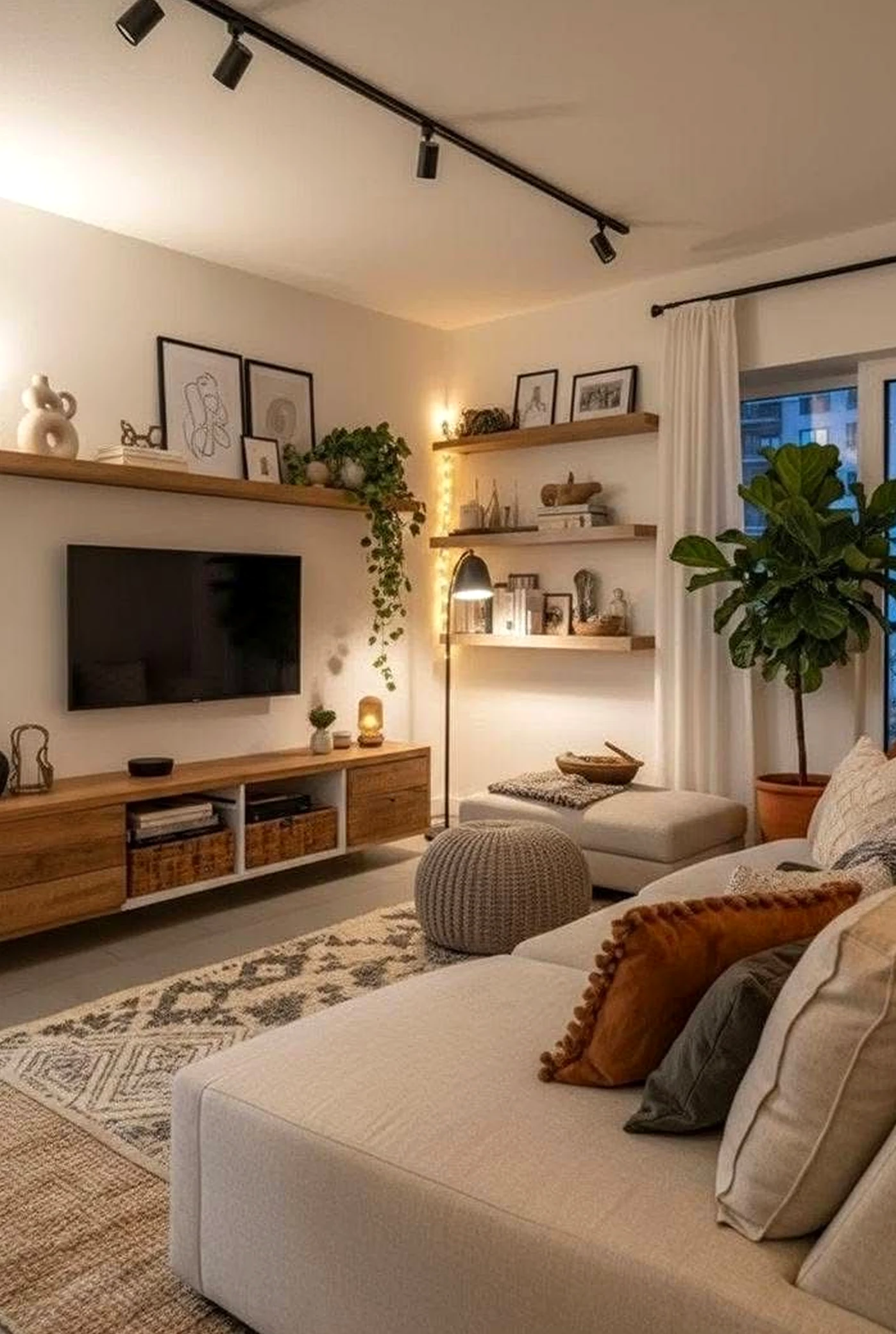 Cozy balcony scene draws attention to freshness while the backdrop stays bright but not busy.