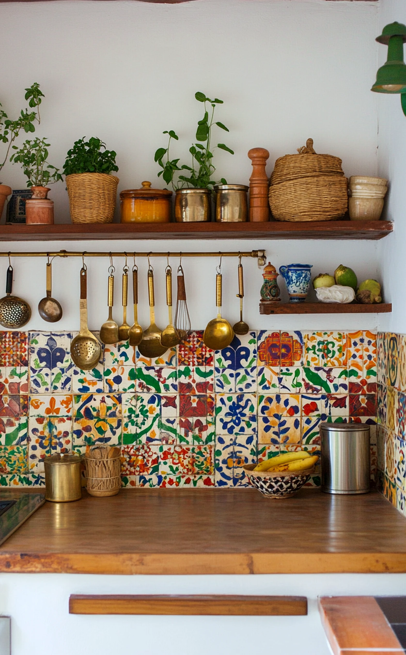 Earthy garden border adds character across the composition, giving the decor a finish that feels quietly finished.