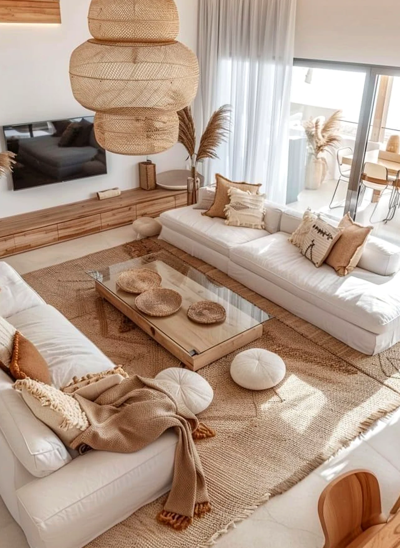 Quiet neutral bedroom gives the corner more light, so the whole view feels comfortable in daily use.
