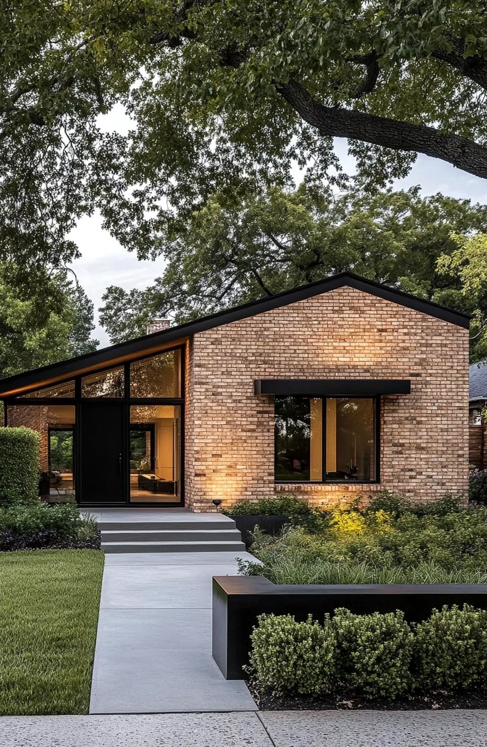 Calm stone terrace frames the view with warmth, making the scene feel ready for quiet use.