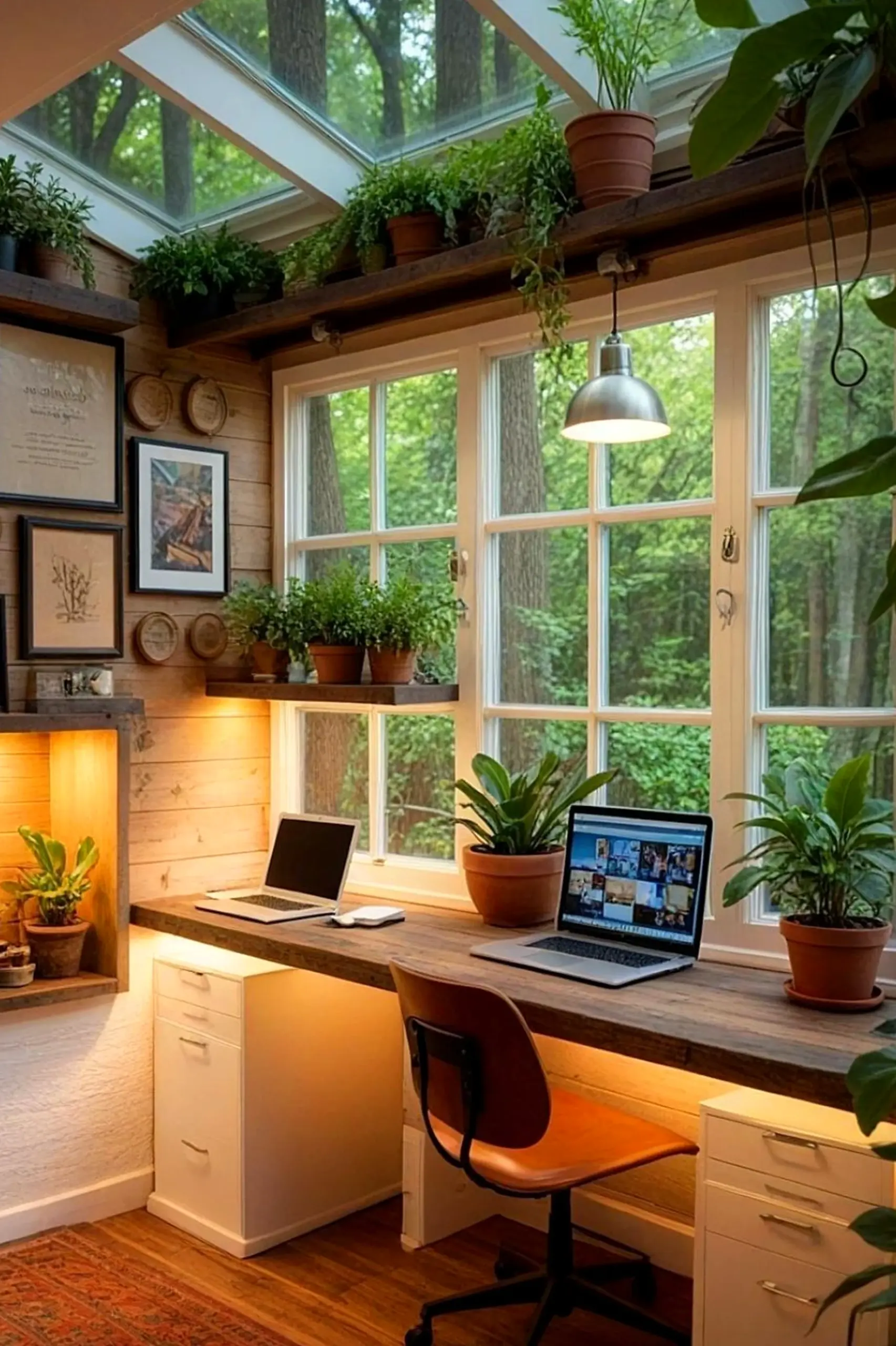 Crisp greenhouse corner adds freshness across the design, giving the decor a finish that feels fresh and intentional.