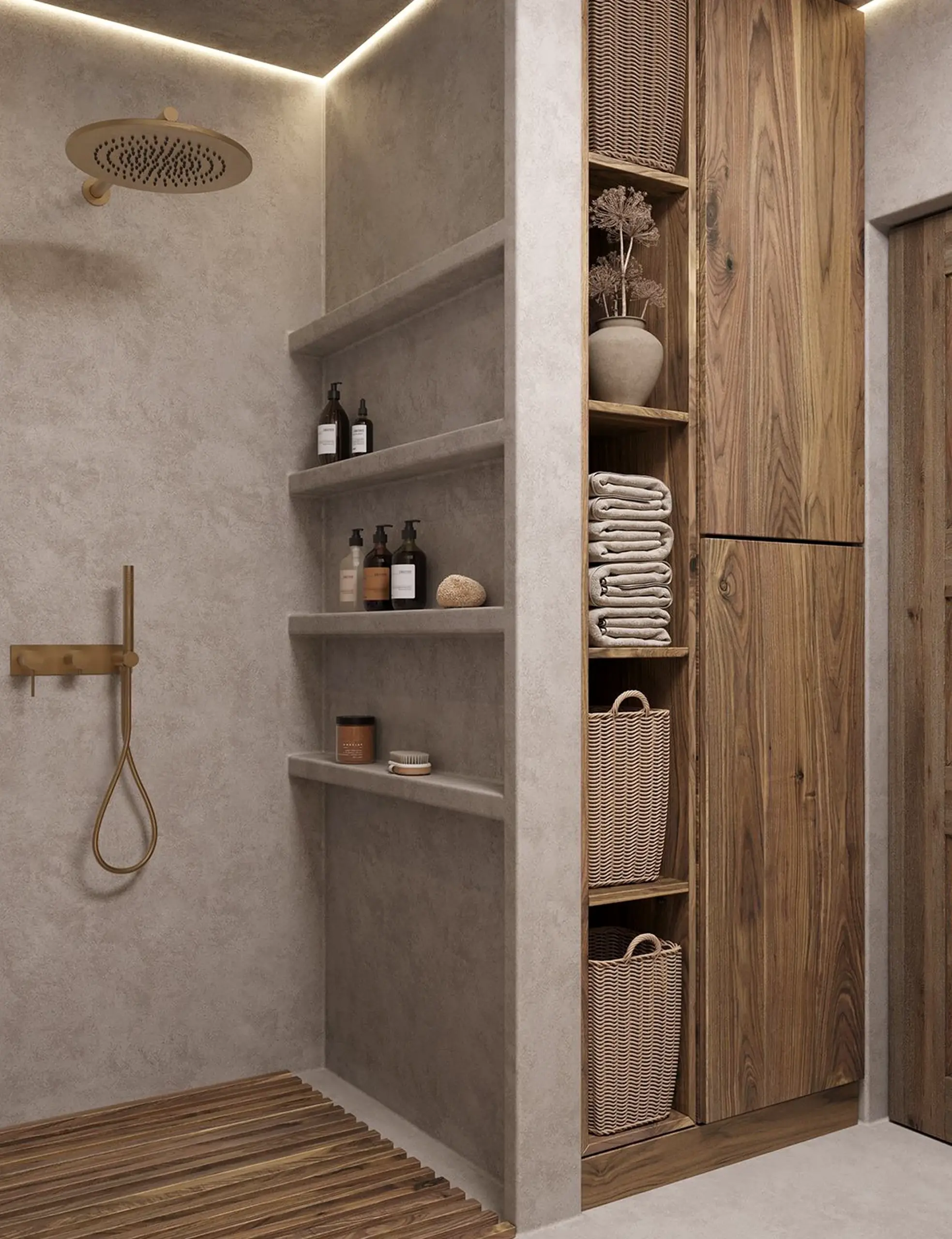 Subtle lamp detail anchors the composition with personality, giving the view a mood that feels comfortable in daily use.