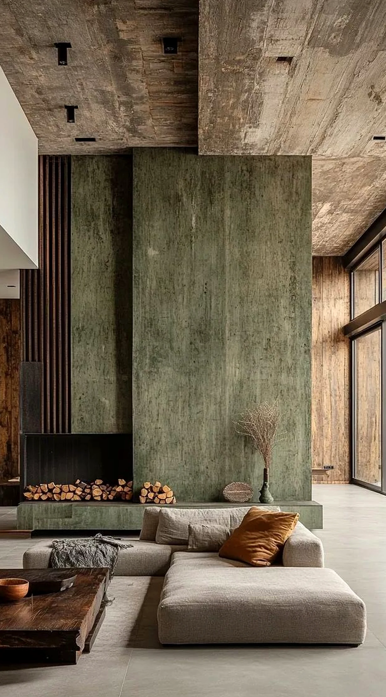 Leafy wooden deck brings a useful note of rhythm, making the view feel soft at the edges.