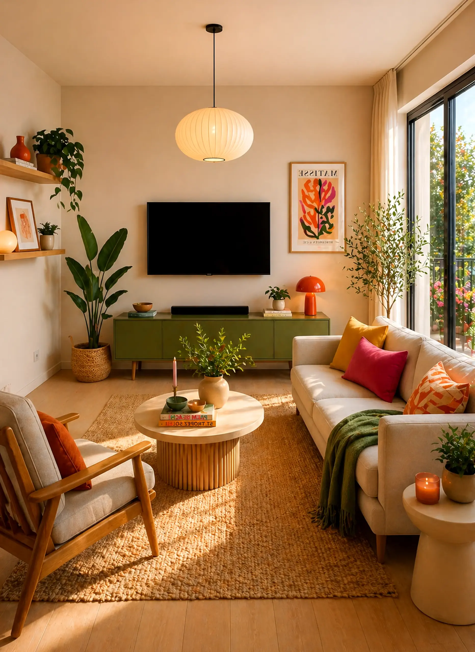 Relaxed porch bench supports the view through ease, leaving the space feeling easy to enjoy.