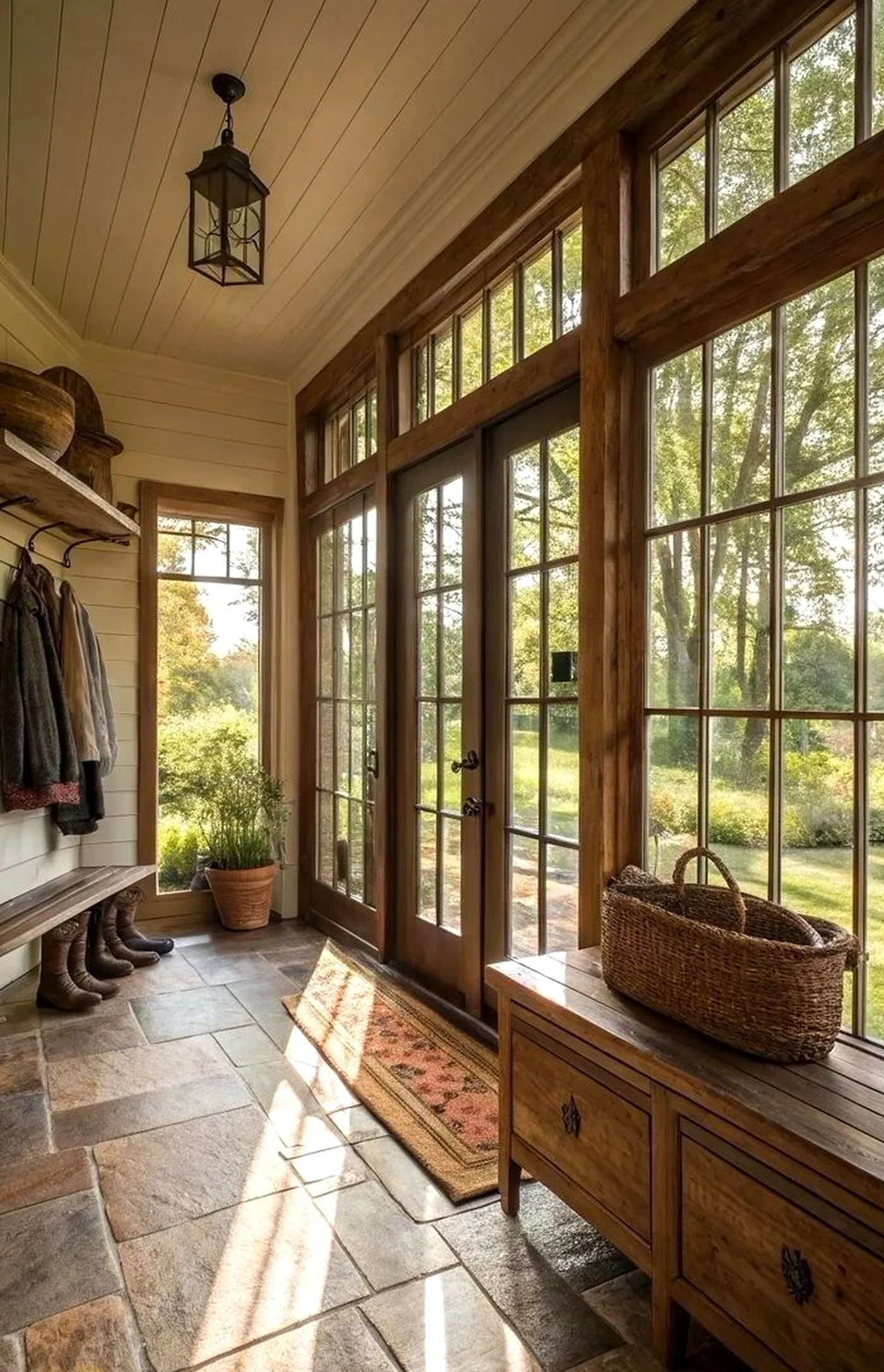 Graceful decorative mirror adds freshness across the backdrop, giving the decor a finish that feels easy to enjoy.