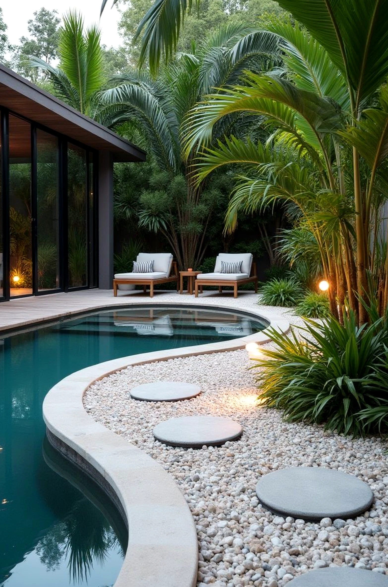 Refined sunlit room gives the outdoor space more light, so the whole view feels bright but not busy.