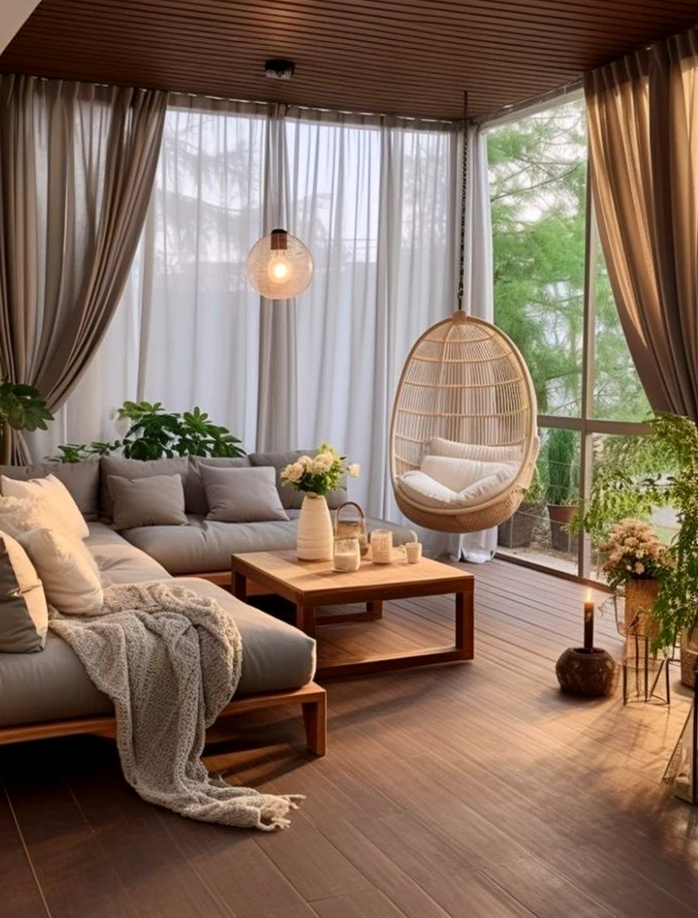 Airy breakfast table adds a clear layer of balance, helping the corner feel clear and inviting.