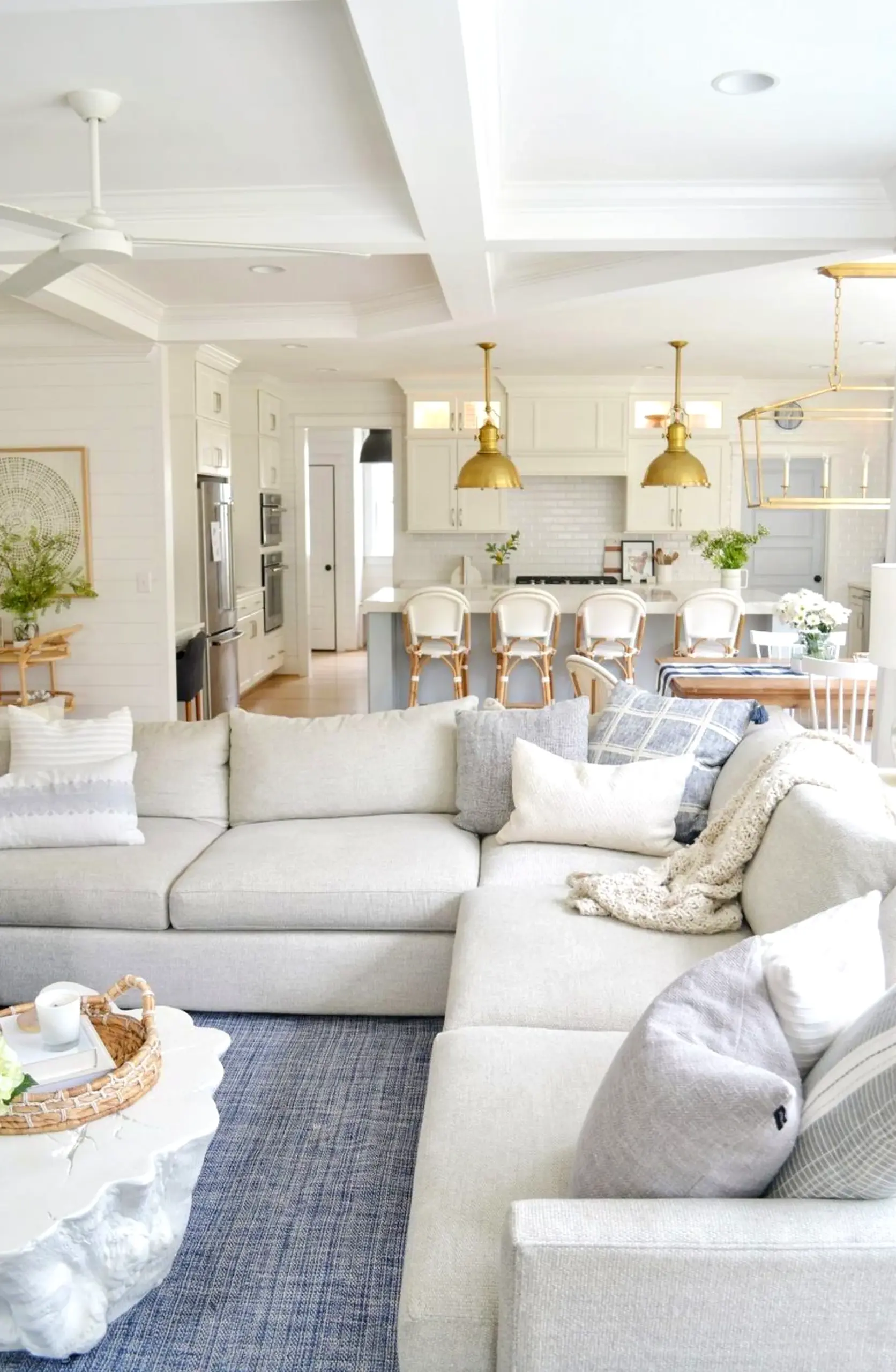 Cozy stair landing supports the sitting area through charm, leaving the space feeling warm without clutter.